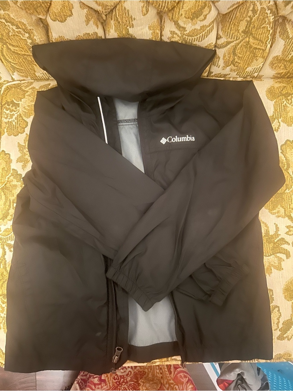 Columbia Black and Light Gray Hooded Jacket